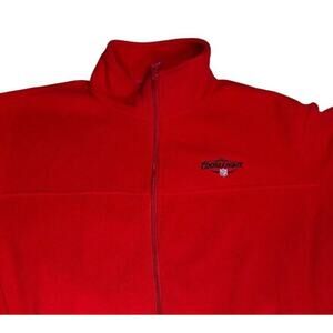 Coors Light Beer Dunbrooke Mens Full Zip Polyester Jacket Sz L (fits like XL)Red